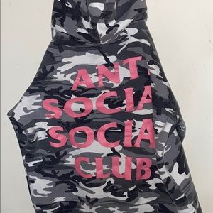 Black&white camo anti social social club hoodie